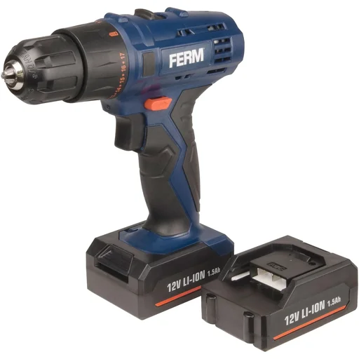 "CDM1119 Li-Ion Cordless Drill - 12V/1.5Ah - LED Work Light - Incl. Charger and 2 Batteries - Two Double image"