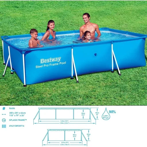 "Frame swimming pool Deluxe Splash Steel Pro 300x201x66cm image"