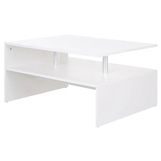 "Side table, coffee table, modern coffee table, sturdy tea table, living room table with practical shelf, E1 chipboard, A image"