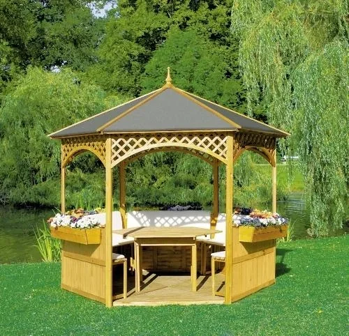 "Palma gazebo with roofing felt, large set image"