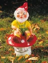 Dwarf on mushroom 34 cm