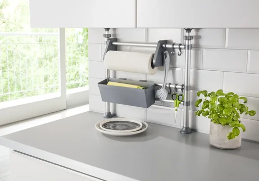"Telescopic kitchen shelf image"