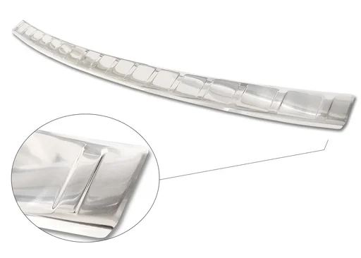 "Stainless steel loading sill protection, VW CADDY IV, 2020>, original equipment manufacturer quality with soft, brushed, deburred edge image"