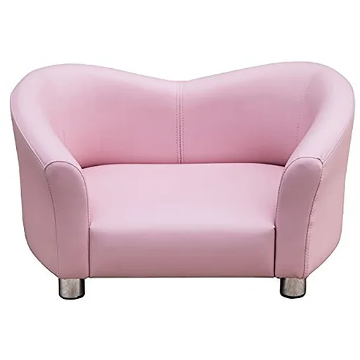 "Luxury dog ​​sofa, faux leather cat sofa, pink image"