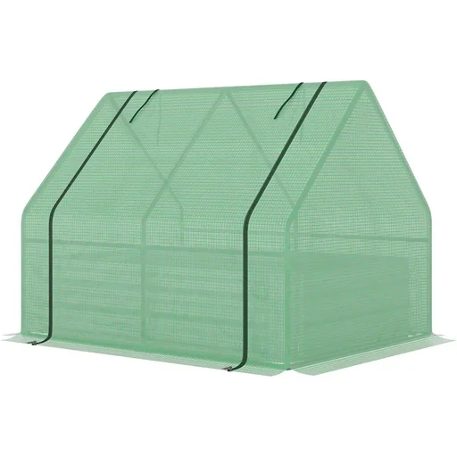 "Plastic greenhouse cold frame with roll-up door greenhouse hothouse tomato house 127 x 95 x 92 cm green image"
