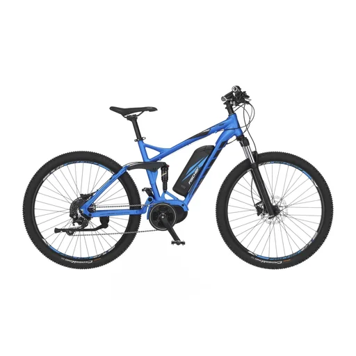 "Unisex E-Bike MTB, 27.5 inches, frame size 48 cm, 10-speed derailleur, matte blue, MONTIS EM 1862 image"