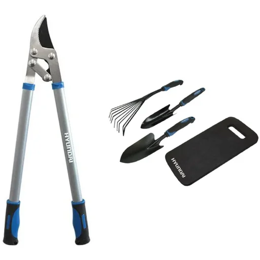 "Pruning shears lever 68cm including 4-piece garden tool set image"