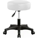 Swivel chair - stool - with - upholstered - seat - in - white