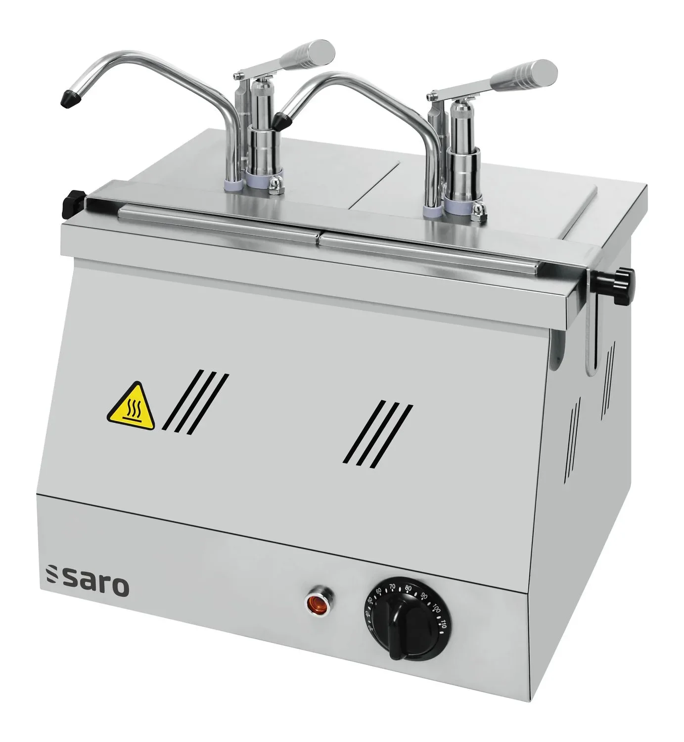 Saro Bain marie 2X1/6 GN 200 met dispenser BM-0216