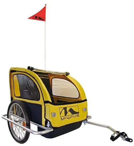 "Aluminum child/luggage bike trailer image"