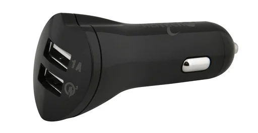 "Car USB fast charger with 2 USB ports image"