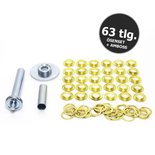 "Eyelet set 63-piece with anvil image"