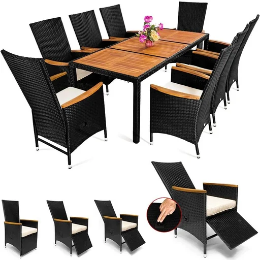 "Verona Premium Deluxe furnishing set - 17 pieces - Black image"