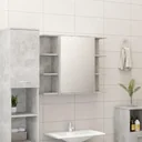 Bathroom mirror cabinet 80x20.5x64 cm chipboard concrete grey