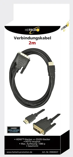 "HDMI-DVI-D connection cable image"
