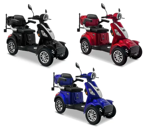 "E-Quad 25 V3 Lithium Rot, 1,000 Watt + drink holder image"