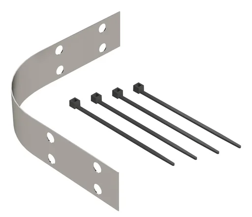 "Kink protection for gutter heating cables image"