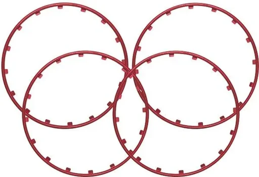 "Rim Ringz rim ring, 19 inches, color red image"