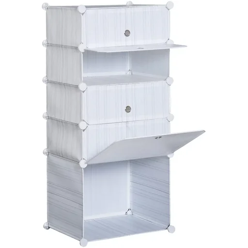 "Adjustable storage greenhouse, white and grey image"