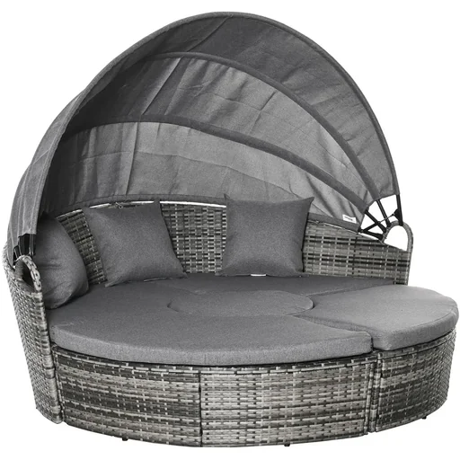"Rattan sun island 5-piece lounge image"