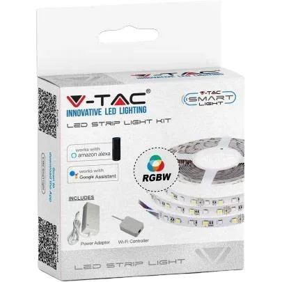 "Smarthome VT-5050 Wifi LED Strip RGB + White - 5M - Works with Amazon Alexa and Google Home Assistant image"