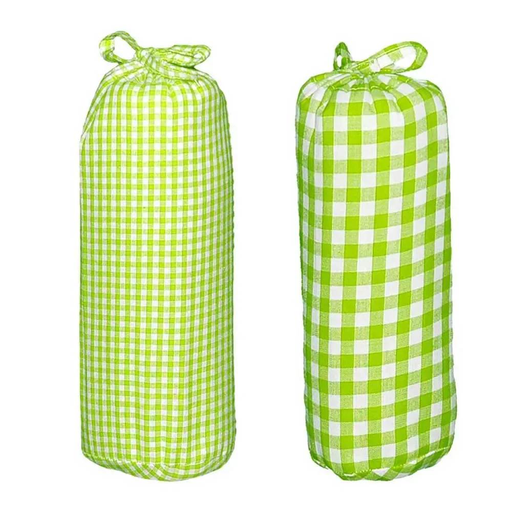"Taftan hoeslaken 70 x 140 vichy & ruit lime, carogranes: 7 mm image"
