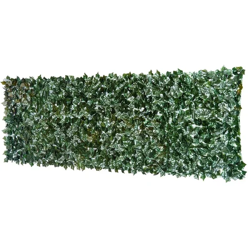 "Artificial hedge as privacy screen dark green image"