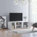 TV cabinet 120x34x37 cm high-gloss white chipboard