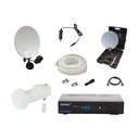 SAT Camping Set with Rec. DSR4100plus in a case, Easyfind LNB, suction cup and mast mount