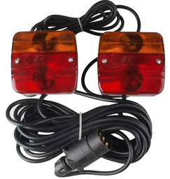 3-kamer lamp met magneethouder, 7,5 m kabel, 7-polig