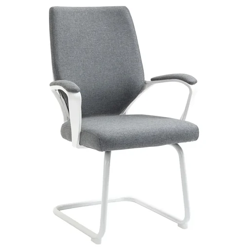 "Meeting chair conference chair visitor chair with padded seat and armrest breathable ergonomic line design image"