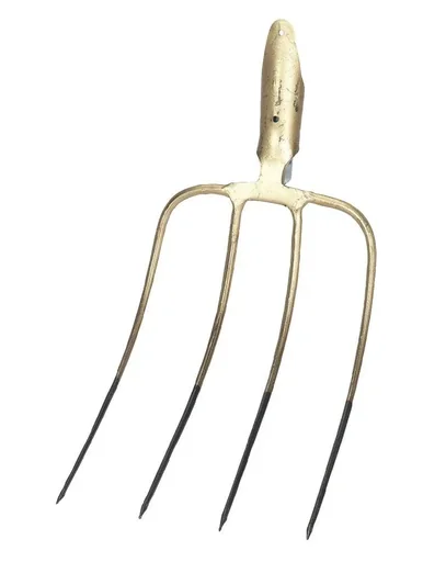 "Manure fork forged from one piece with 4 tines image"