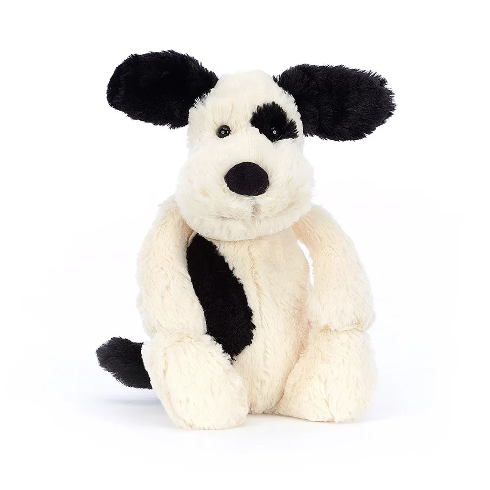 "Jellycat Knuffel - Bashful Black & Cream Puppy, 31x12 cm image"