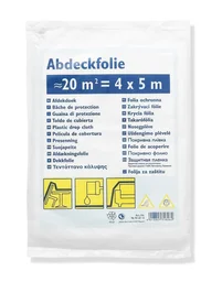 Afdekzeil Standard, afdekfolie, gevouwen, 4m x 5m, 20m²