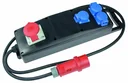 Solid rubber power strip S3 H07RN-F 5G2.5, 2m, 400V, 3 earthed sockets 230V, 16A, 1 CEE socket 400V
