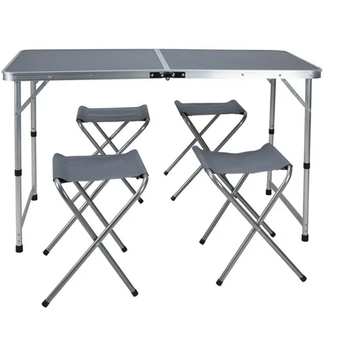 Campingset mit Tisch und vier Klappstühlen
