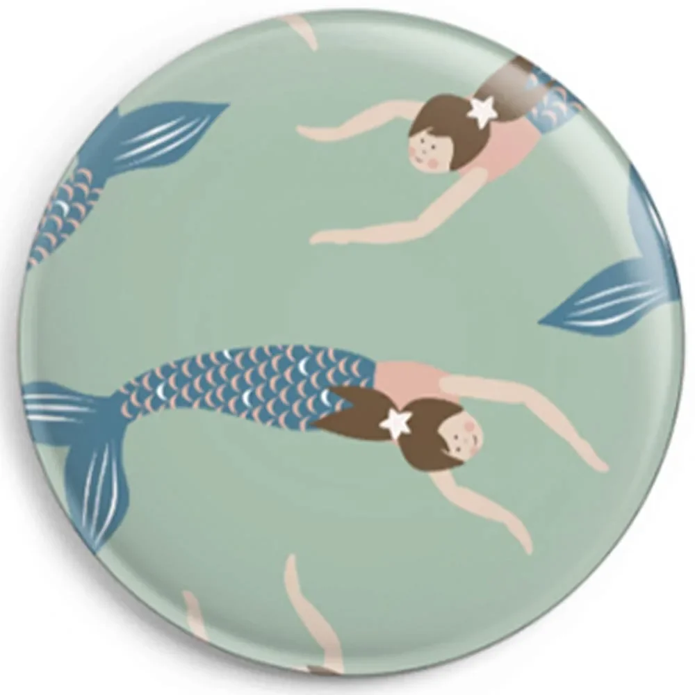 "Ava & Yves kinderen button / pin zeemeermin image"