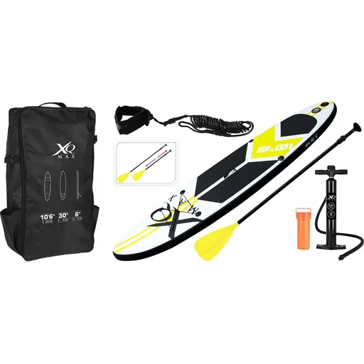 "Special Edition SUP Board Set - 6-piece - up to 150 kg - 320 cm - Inflatable - Yellow/Black image"