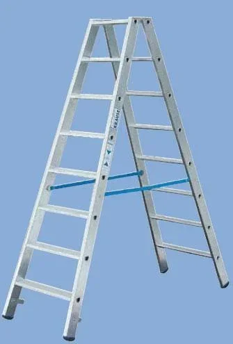 "Steps double ladder 2 x 3 steps ladder aluminum image"