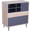 Multi-purpose cabinet chest of drawers sideboard console hallway extendable storage compartment 78 x 39 x 87.2 cm