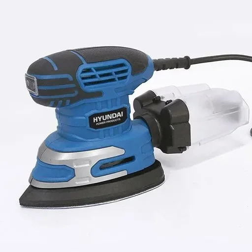 "Palm Delta Sander 220W with dust container and sanding sheets image"