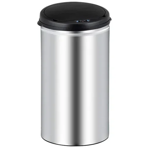 "Waste bin with sensor made of stainless steel 40 liters image"