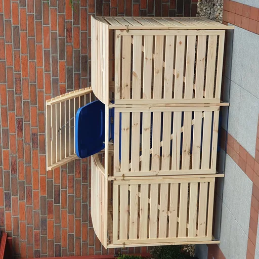 "Garbage can box "Vario III" for 3 tons, natural image"