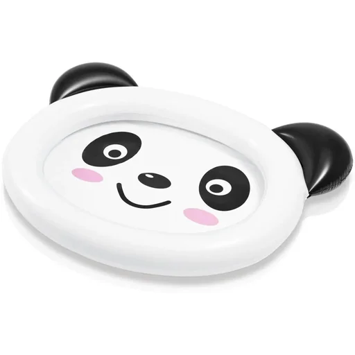 "Baby panda laughing pool image"