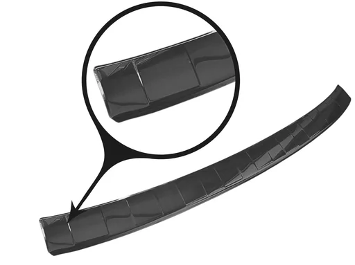 "Stainless steel loading sill protector, Ford Kuga III - ST-Line+Hybrid, 2019> graphite/black Line. OEM quality image"