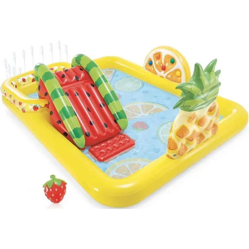 Aufblasbares Kinderbecken mit Rutsche Obst