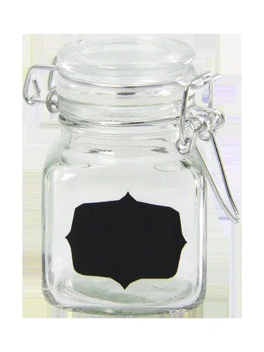 "Spice jars with lid and labeling field, set of 4 image"