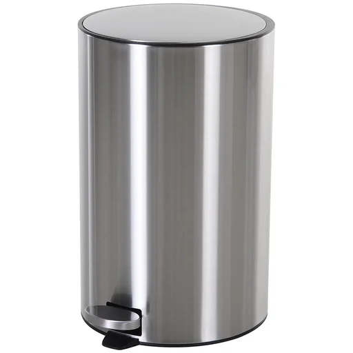 "Trash can with inner bucket silver/black image"