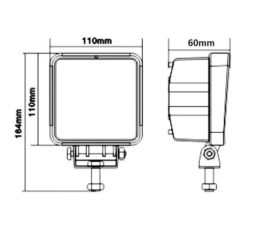 "LED work light, square, 4000 lumens image"