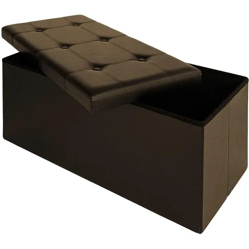 "Folding bench/stool MDF 80x40x40 cm brown image"